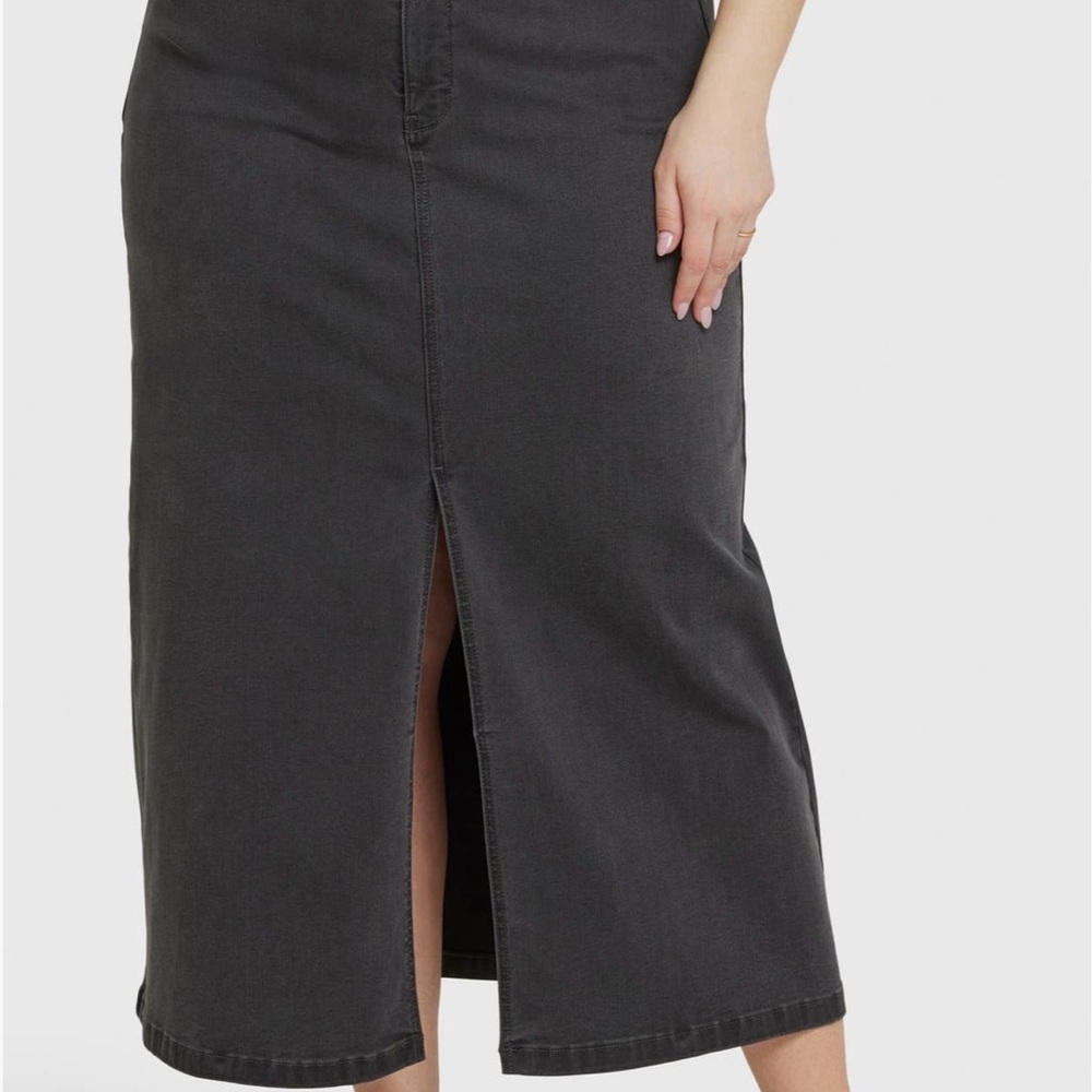 NYDJ Charcoal Maxi Skirt